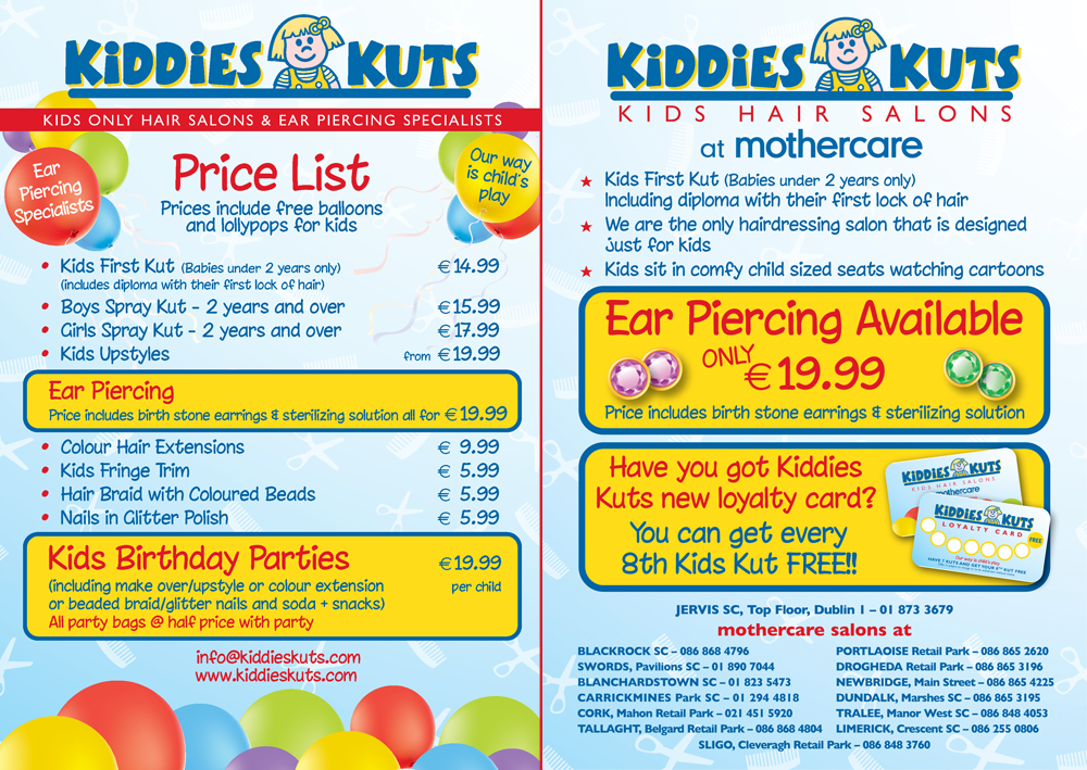 Salons Prices Kiddies Kuts